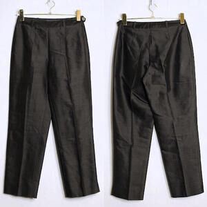 Banana Republic Chocolate Brown Silk Crop Pant - 4